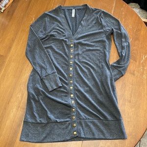 Womens Snap-Up Cardigan with Pockets